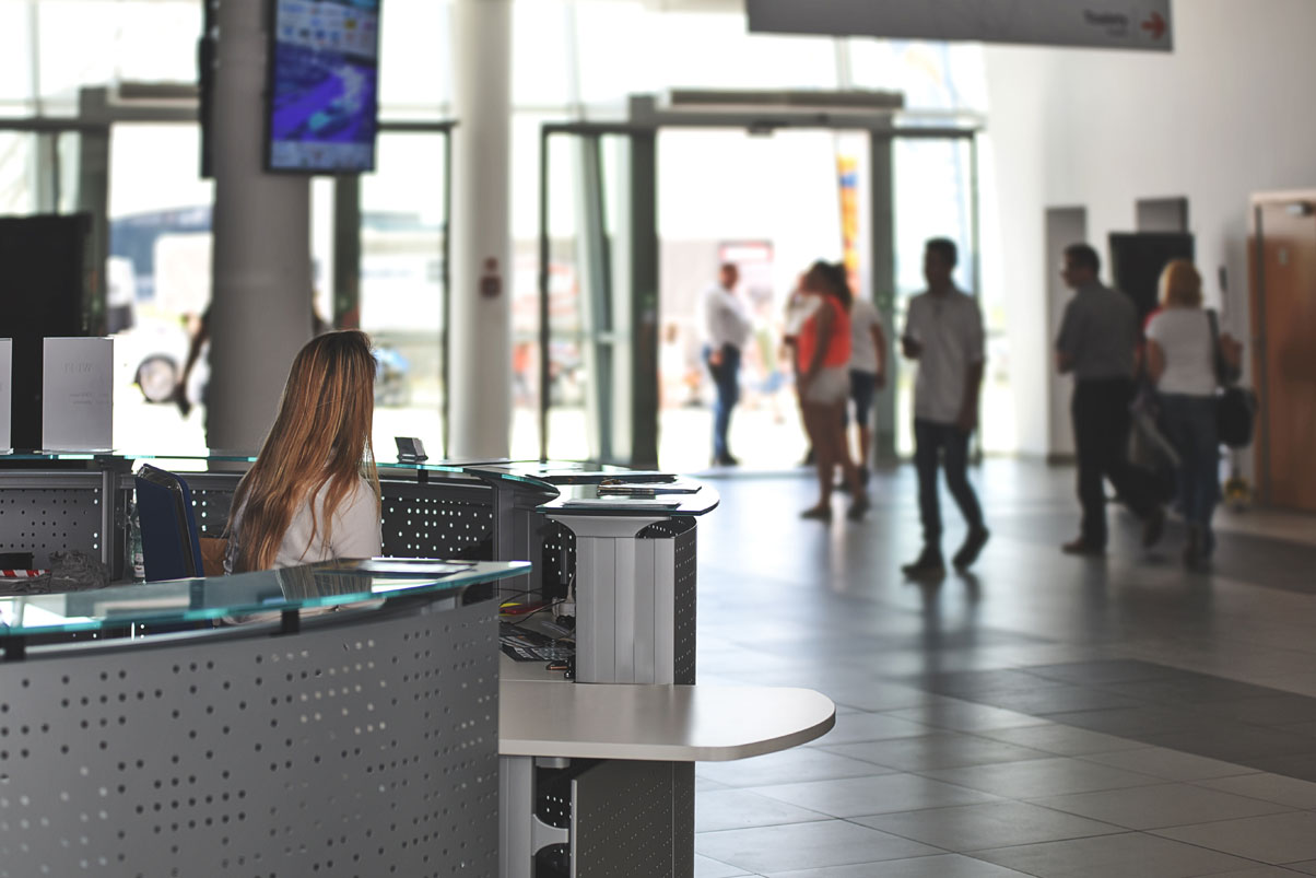 office lobby reception area